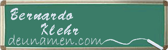 Bernardo Klehr Visitenkarte
